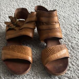 Brown Strappy Sandals by Miz Mooz